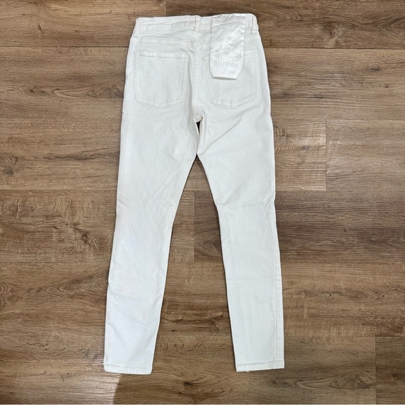 Acne Studios Skin 5 White Denim Vintage Skinny Jeans Size 26‎ - Picture 5 of 8